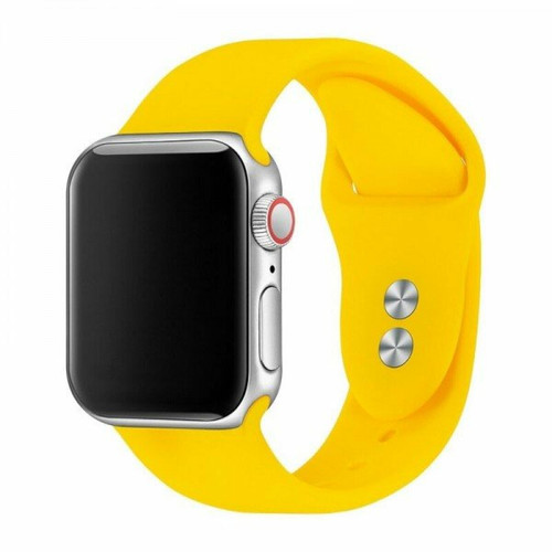 Phonecare - Bracelet SmoothSilicone pour Apple Watch Series 9 Aluminum - 45mm - Jaune Phonecare  - Objets connectés