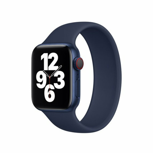 Phonecare - Bracelet Solo SiliconSense pour Apple Watch Series 9 Aluminum - 45mm (Poignet:150-164mm) - Bleu Foncé Phonecare  - Montre et bracelet connectés