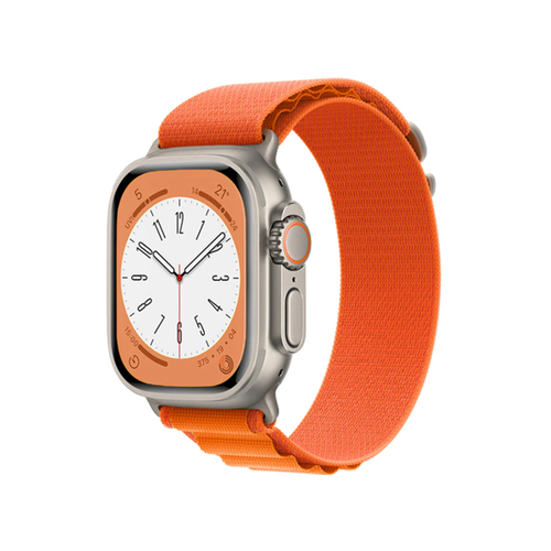 Phonecare - Bracelet NylonSense Alpine S (Poignet de 130mm a 160mm) pour Apple Watch Series 9 Aluminum - 45mm - Orange Phonecare  - Montre et bracelet connectés
