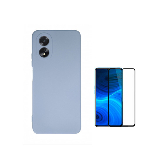 Phonecare - Kit de film en verre trempé de la couverture de 5D + couvercle de silicone liquide Phonecare pour Oppo A38 4G - Bleu clair Phonecare  - Accessoire Smartphone
