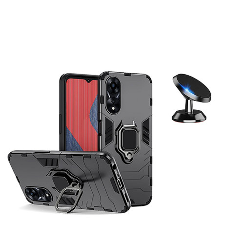 Phonecare - Kit SuppOrt Magnétique + Étui Militaire Défendre 3x1 Phonecare pour Oppo A58 4G - le noir Phonecare  - Accessoire Smartphone