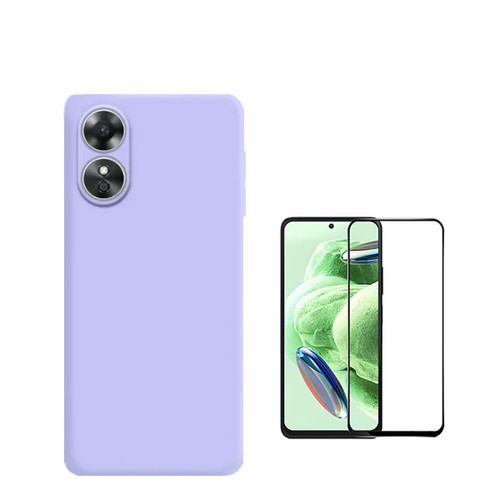 Phonecare - Kit de film en verre trempé de la couverture de 5D + couvercle de silicone liquide Phonecare pour Oppo A17 - Violet Phonecare  - Accessoire Smartphone