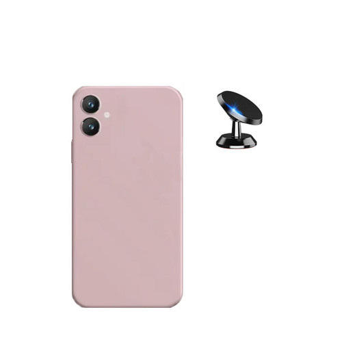 Phonecare - Kit de voiture magnétique de voiture + cas de silicone liquide Phonecare pour Samsung Galaxy A05 - rose Phonecare  - Accessoire Smartphone