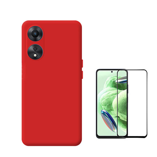 Phonecare - Kit de film en verre trempé de la couverture de 5D + couvercle de silicone liquide Phonecare pour Oppo F23 5G - Rouge Phonecare  - Autres accessoires smartphone
