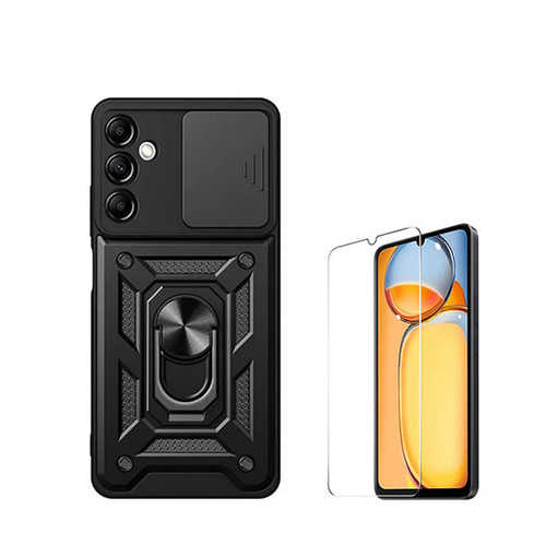 Phonecare - Kit de verre trempé de ClearGlass + 3x1 défenseur militaire Phonecare pour Samsung Galaxy A15 - le noir Phonecare  - Accessoire Smartphone
