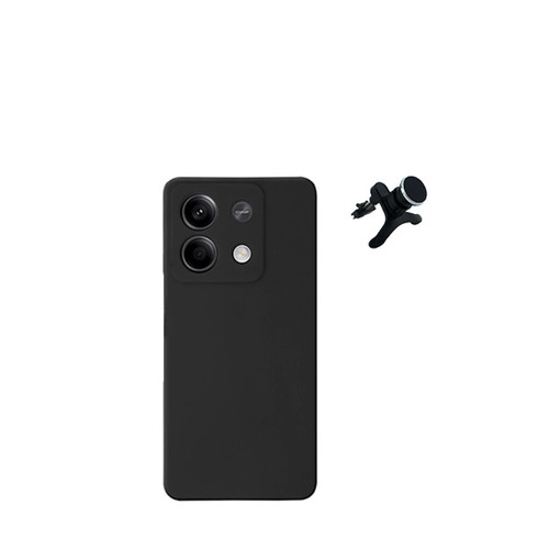 Phonecare - SuppOrt Magnétique renforcé de kit + couvercle de silicone liquide Phonecare pour Xiaomi Redmi Note 13 - le noir Phonecare  - Accessoire Smartphone