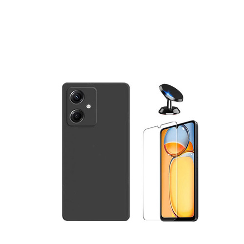 Phonecare - Kit de film en verre trempé de la couverture 5D + couvercle de silicone liquide + SuppOrt Magnétique Phonecare pour Xiaomi Redmi 13C 5G - le noir Phonecare  - Accessoire Smartphone