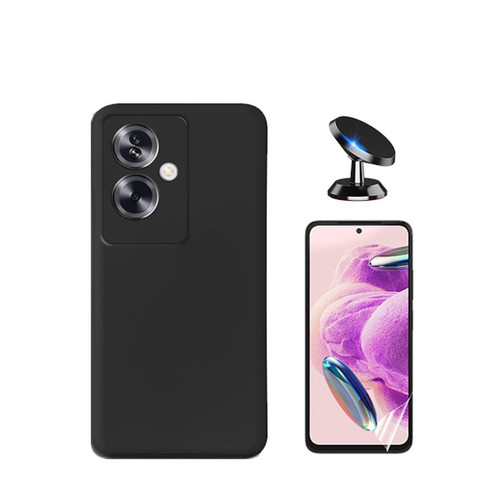 Autres accessoires smartphone Phonecare Kit de film en verre trempé de la couverture 5D + couvercle de silicone liquide + SuppOrt Magnétique Phonecare pour Oppo A79 5G - le noir