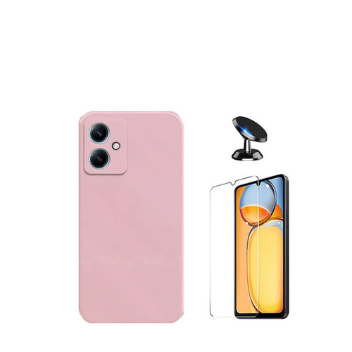 Phonecare - Kit de film en verre trempé de la couverture 5D + couvercle de silicone liquide + SuppOrt Magnétique Phonecare pour Xiaomi Redmi 13C 5G - rose Phonecare  - Accessoire Smartphone