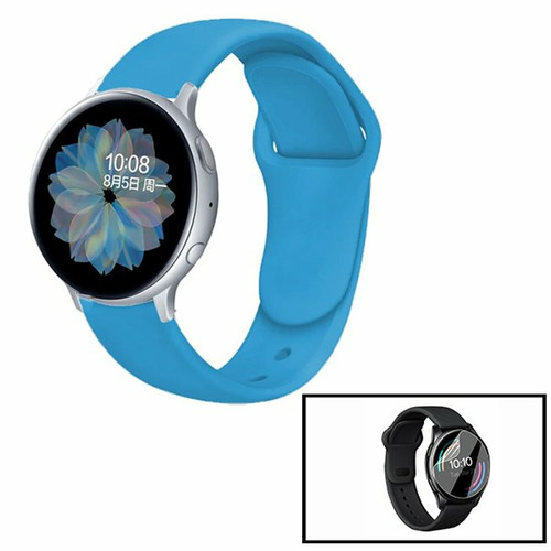 Phonecare - Kit Bracelet Silicone Souple + Film Hydrogel pour Huawei GT Sport - Bleu Ciel Phonecare  - Montre et bracelet connectés