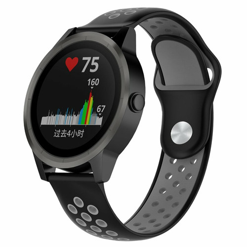 Phonecare - Bracelet Bicolore SportStyle pour Samsung Galaxy Watch3 Bluetooth 45mm - Noir / Gris Phonecare  - Objets connectés