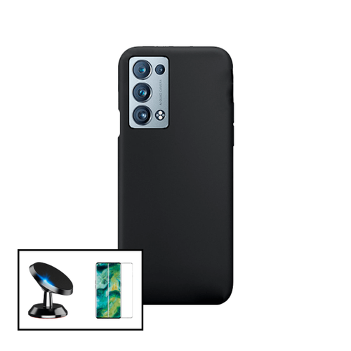 Phonecare - Kit de Film de Verre Trempé 5D à Couverture Complète + Coque en Silicone Liquide + Support Magnétique de Voiture pour OPPO RENO6 PRO + 5G Phonecare  - Accessoire Smartphone