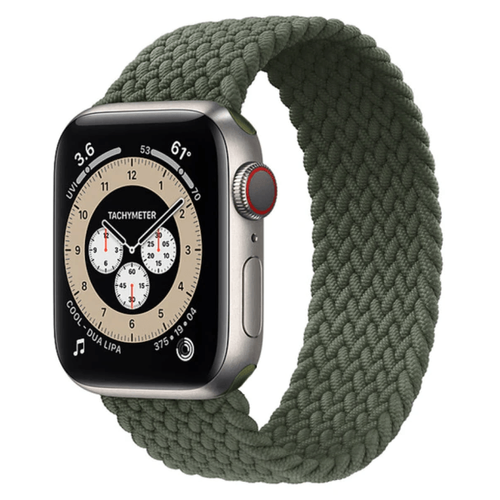 Phonecare - Bracelet Nylon Doux Solo pour Apple Watch Series 6 - 44mm (pouls: 170-182mm) - vert foncé Phonecare  - Accessoires bracelet connecté