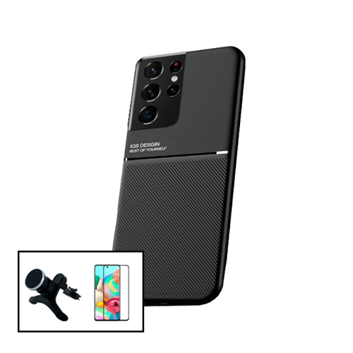 Phonecare - Kit Coque Magnétique Lux + Film de Verre Trempé 5D à Couverture Complète + Support Magnétique de Voiture Renforcé pour Samsung Galaxy S21 Ultra 5G Phonecare  - Coque, étui smartphone