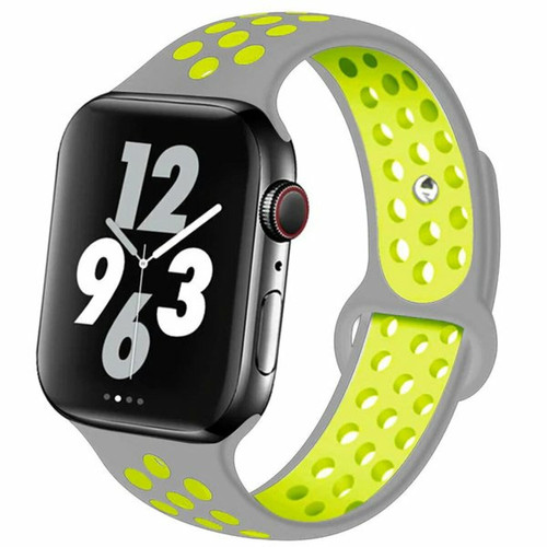 Phonecare - Bracelet Bicolore SportStyle pour Apple Watch Series 7 - 41mm - Gris / Vert Phonecare  - Accessoires bracelet connecté