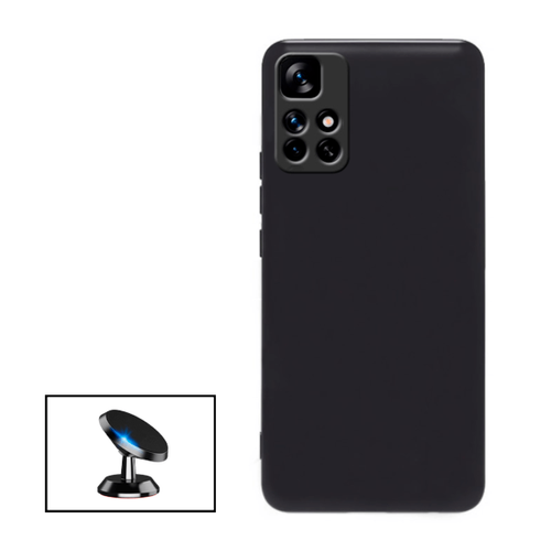 Phonecare - Kit Support Magnétique de Voiture + Coque Silicone Liquide pour Xiaomi Poco M4 Pro 5G Phonecare  - Accessoire Smartphone