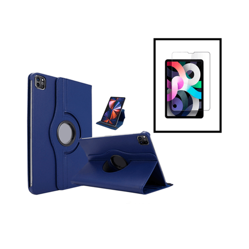Phonecare - Kit Coque 360 Rotation Anti-Impact Protection + Film Verre Trempé 5D Full Cover pour Apple iPad Pro 12.9 (2021) - Bleu Phonecare  - Coque pour ipad pro