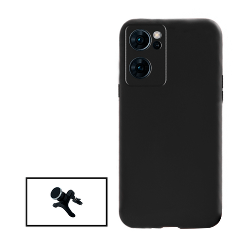 Phonecare - Kit Support Magnétique Renforcé de Voiture + Coque Silicone Liquide pour Oppo Find X5 Lite - Noir Phonecare  - Accessoire Smartphone