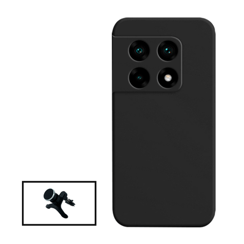 Phonecare - Kit Support Magnétique Renforcé de Voiture + Coque Silicone Liquide pour OnePlus 10 Pro - Noir Phonecare  - Accessoire Smartphone