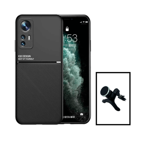 Phonecare - Kit Coque Magnetic Lux + Support Magnétique de Voiture Renforcé pour Xiaomi 12 - Noir Phonecare  - Accessoire Smartphone