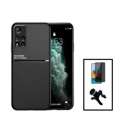 Phonecare - Kit Coque Magnetic Lux + Anti-Spy 5D Full Cover + Support Magnétique de Voiture Renforcé pour Xiaomi Redmi Note 11E Pro - Noir Phonecare  - Coque, étui smartphone