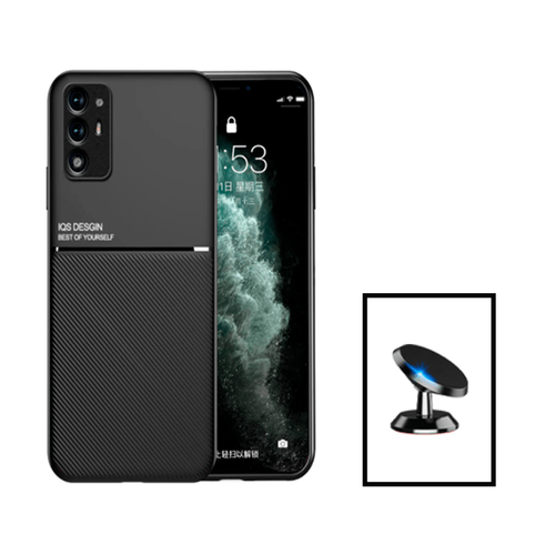Phonecare - Kit Coque Magnetic Lux + Support Magnétique de Voiture pour Oppo Reno5 Z - Noir Phonecare  - Accessoire Smartphone