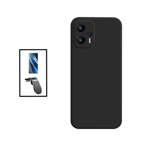 Phonecare - Kit Film Hydrogel Full Cover Avant + Coque Silicone Liquide + Support Magnétique L Safe Driving Voiture pour Xiaomi Redmi Note 11T Pro+ Plus - Noir Phonecare  - Coque, étui smartphone