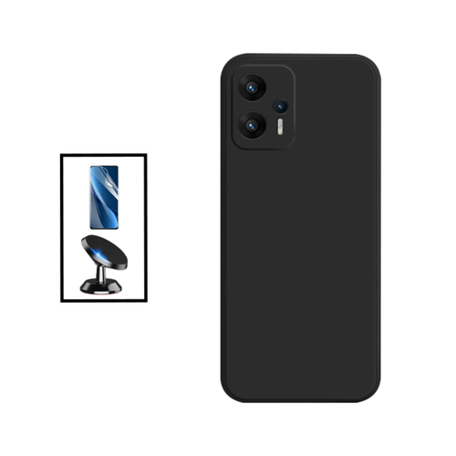Phonecare - Kit Film Hydrogel Full Cover Avant + Coque Silicone Liquide + Support Magnétique de Voiture pour Xiaomi Redmi K50i - Noir Phonecare  - Coque, étui smartphone