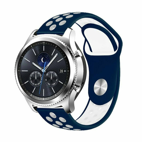 Phonecare - Bracelet SportyStyle pour Samsung Galaxy Watch5 Pro LTE - Bleu Foncé / Blanc Phonecare  - Montre et bracelet connectés