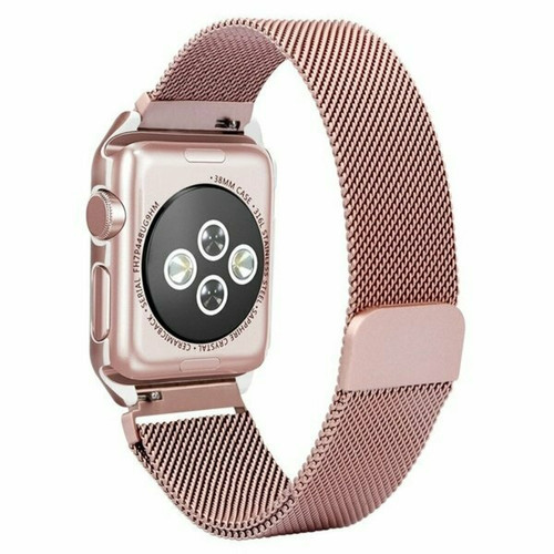 Phonecare - Bracelet Milanese Loop Fermoir Magnétique pour Apple Watch SE (2022) - 44mm - Rose Phonecare  - Objets connectés
