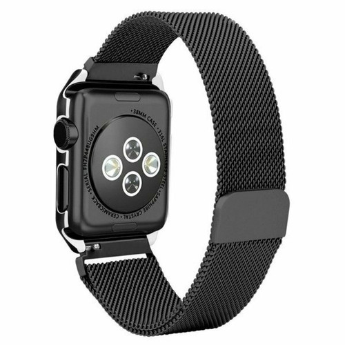 Phonecare - Bracelet Milanese Loop Fermoir Magnétique pour Apple Watch SE (2022) - 44mm - Noir Phonecare  - Montre et bracelet connectés