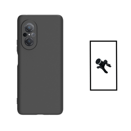 Phonecare - Kit Support Magnétique Renforcé de Voiture + Coque Silicone Liquide pour Huawei Nova 9 SE - Noir Phonecare  - Coque, étui smartphone