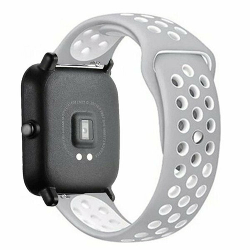 Phonecare - Bracelet SportyStyle pour Amazfit GTS 4 Mini - Gris / Blanc Phonecare  - Objets connectés