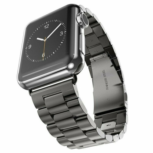 Phonecare - Bracelet Acier Stainless Lux + Outil pour Apple Watch Series 8 Aluminum - 45mm - Noir Phonecare  - Accessoires bracelet connecté