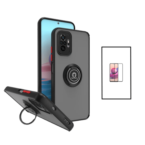 Phonecare - Kit Coque Magnetic Ring Anti Choque Caméra Protection + Film 5D Full Cover pour Xiaomi Redmi Note 10 Pro - Noir Phonecare  - Coque, étui smartphone
