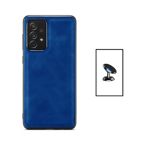 Phonecare - Kit Coque MagneticLeather + Support Magnétique pour Samsung Galaxy A52s - Bleu Phonecare  - Accessoire Smartphone