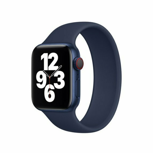 Phonecare - Bracelet Solo SiliconSense pour Apple Watch Series 8 Aluminum - 41mm (Poignet:177-200mm) - Bleu Foncé Phonecare  - Montre et bracelet connectés
