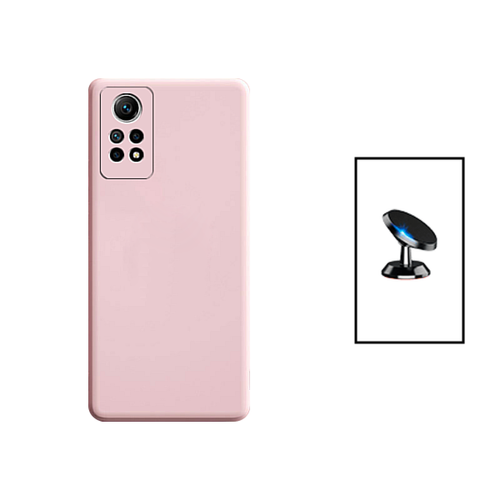 Phonecare - Kit Support Magnétique de Voiture + Coque Silicone Liquide pour Xiaomi Redmi Note 12 Pro 4G - Rose Phonecare  - Accessoire Smartphone