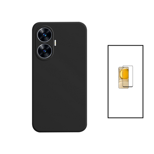 Phonecare - Kit Film Verre Trempé 5D Full Cover + Coque Silicone Liquide pour Realme C55 - Noir Phonecare  - Accessoire Smartphone