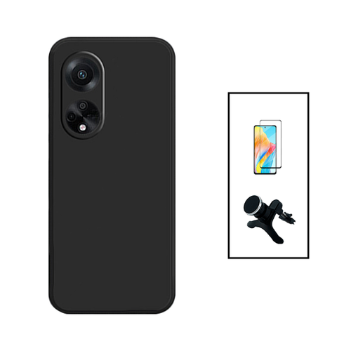 Phonecare - Kit Film Verre Trempé 5D Full Cover + Coque Silicone Liquide + Support Magnétique de Voiture Renforcé pour Oppo A98 5G - Noir Phonecare  - Accessoire Smartphone