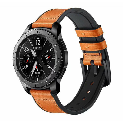 Phonecare - Bracelet Premium SiliconLeather pour Huawei GT Sport - marron / Noir Phonecare - Montre et bracelet connectés