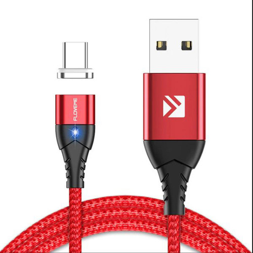Phonecare - Cable Magnétique Charge rapide avec LED USB - USB-C - Rouge Phonecare  - Accessoires et consommables