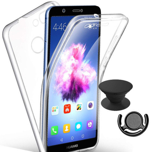 Coque, étui smartphone Phonecare Kit Coque 3x1 360°Impact Protection + 1 PopSocket + 1 Support PopSocket Noir - Impact Protection - Huawei P9 lite