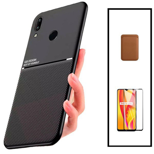 Phonecare - Kit Coque Magnetic Lux + Magentic Wallet Marron + 5D Full Cover - Huawei P Smart Plus 2019 Phonecare  - Accessoire Smartphone