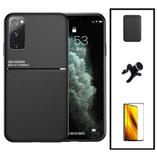 Phonecare - Kit Coque Magnetic Lux + Magentic Wallet Noir + 5D Full Cover + Support de Voiture Magnétique Renforcé - Samsung Galaxy S20 FE Phonecare  - Coque, étui smartphone