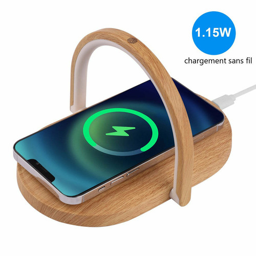 Platyne - Veilleuse A Chargeur Sans Fil Induction Platyne  - Station d'accueil smartphone