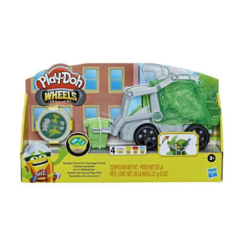 Play-Doh - Camion poubelle, avec pâte a imitation ordures et 3 pots de pâte a modeler - PLAY-DOH - Wheels Play-Doh  - Jeux artistiques