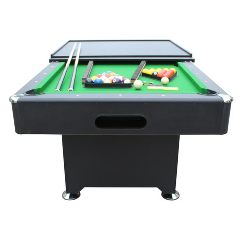 Play4Fun - Billard Américain convertible Table dinatoire - 213 x 121 x 80 cm - Retour de boules automatique et Accessoires inclus Play4Fun  - Tables de billard Play4Fun