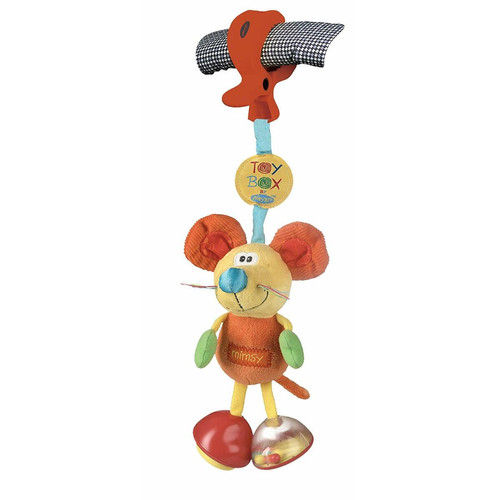 Playgro - Playgro Jouet pour Poussette Souris Clip Clop, Dès la Naissance, Dingly Dangly Mimsy, Orange/Multicolore, 40144 Playgro  - Playgro