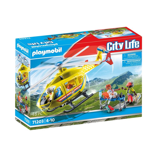 Playmobil - Hélicoptère de secours Playmobil  - Noël 2019 : Jeux & Jouets Jeux & Jouets
